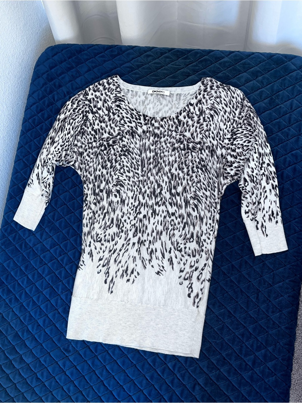 Animal Print Scoop Neck Top - DKNYC - Casual Women’s Tops - Black, Brown, Cream